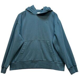 Calvin Klein Mens Relaxed Fit Archive Logo Fleece Hoodie Long Sleeve Size S Blue